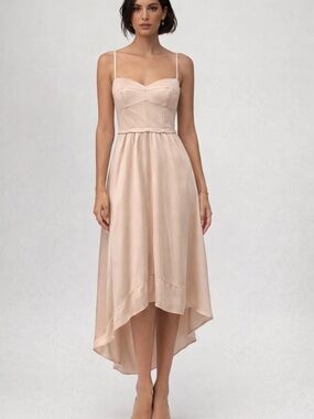 BCBGMaxAzria Blush High-Low Dress Small